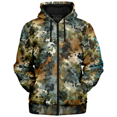Chokefish™ Microfleece Zip-Up Hoodie Acid-Wash Colors-002B